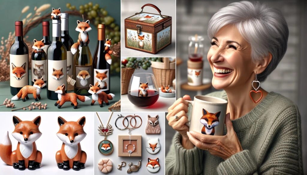 10 Gift ideas under $10 for a 50 year old Woman who likes Foxes and wine