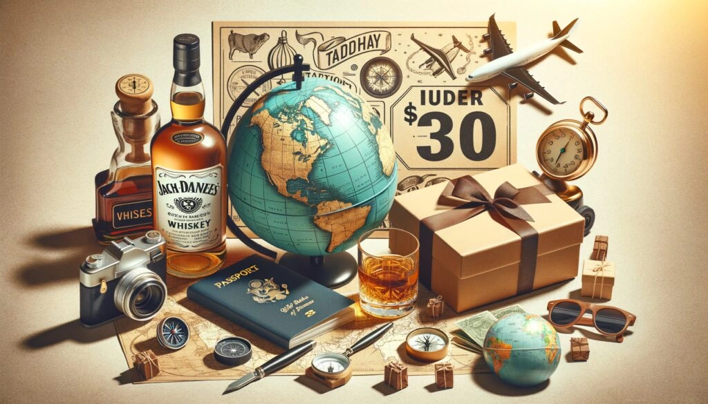 10 Gift ideas under $30 for a 41 year old man who likes Traveling and whiskey