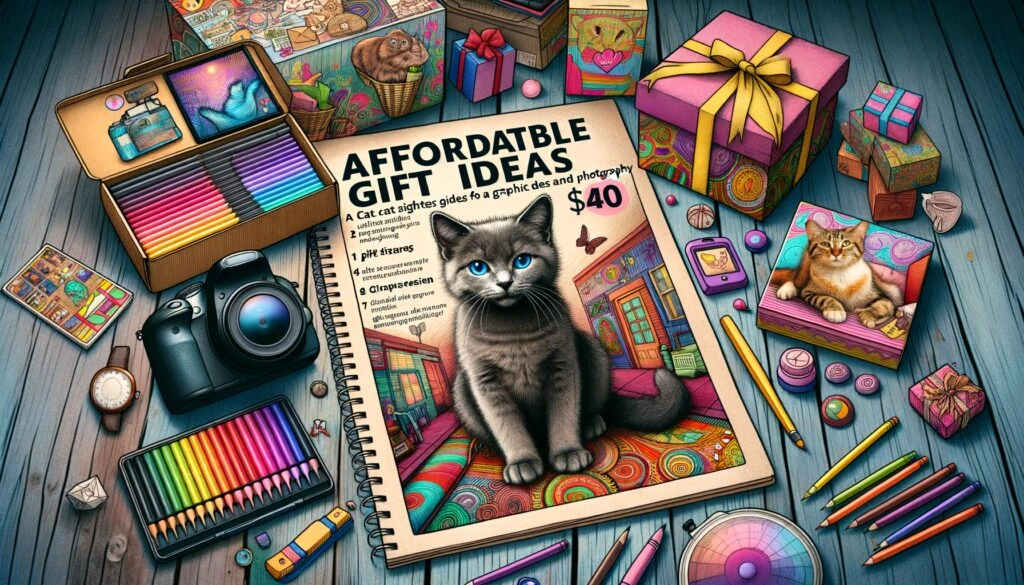 10 Gift ideas under $40 for a 12 year old girl who likes Cats, graphic design, photography